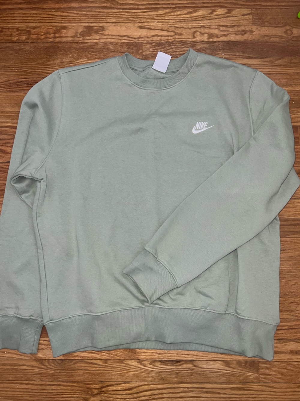Nike Women’s Crewneck Sweatshirt in Sage Green with White Logo